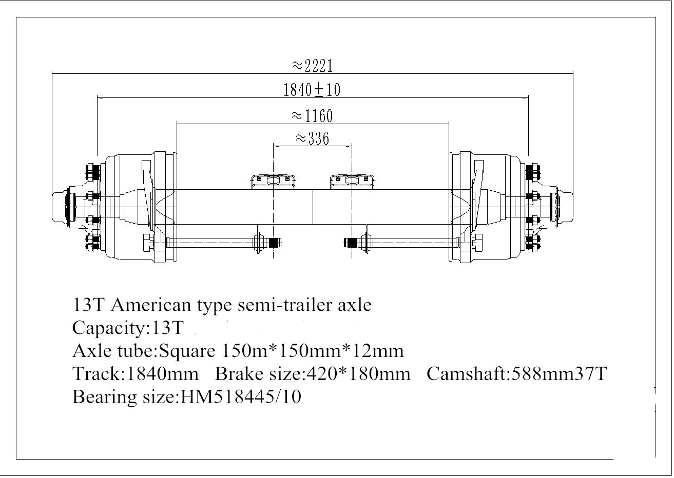 13T American Type In-board Axle