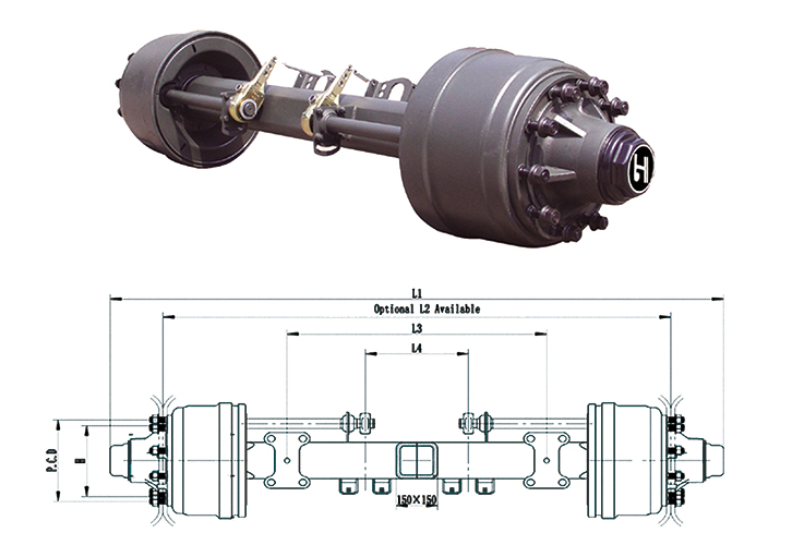 American in-board axle