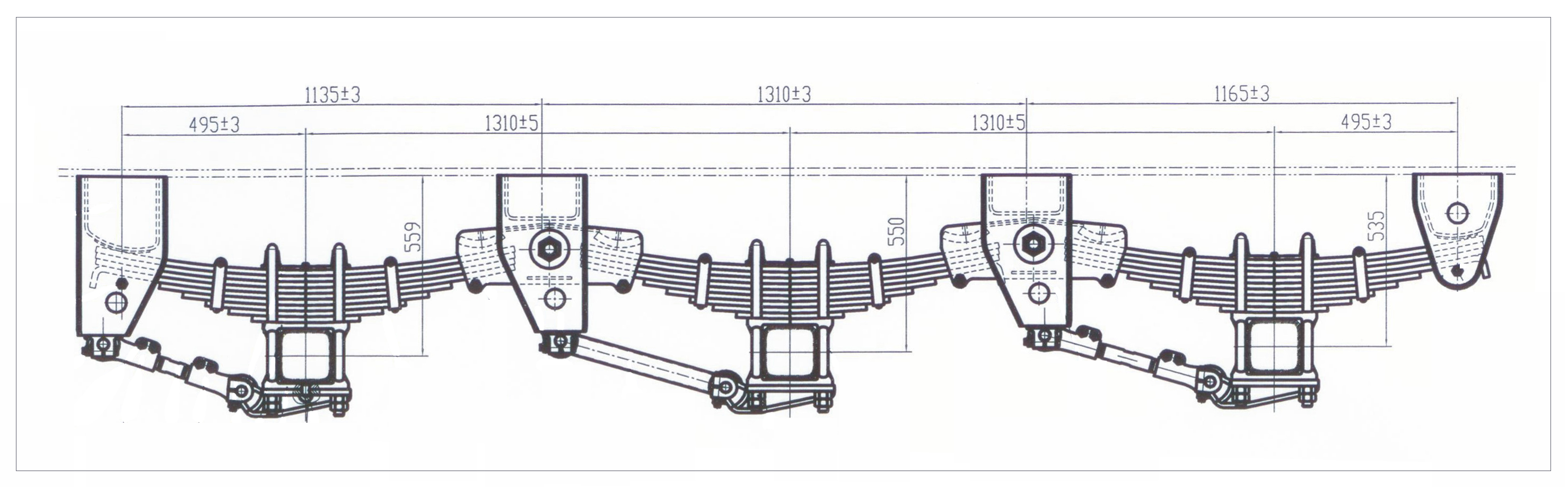 american tri axle mechanical suspension