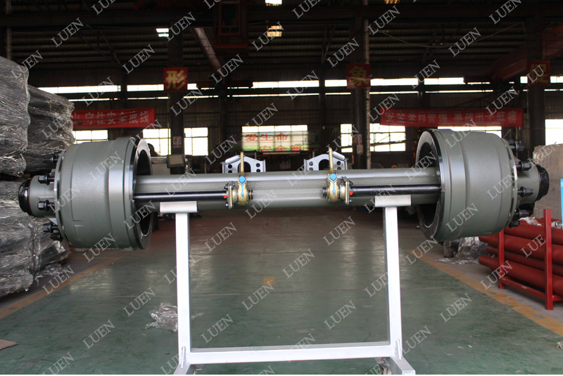 Durable 13ton Trailer Axle Hubs Chinese Factory Direct Sales American Type Axle With Inboard Drum For Semi Trailer Truck