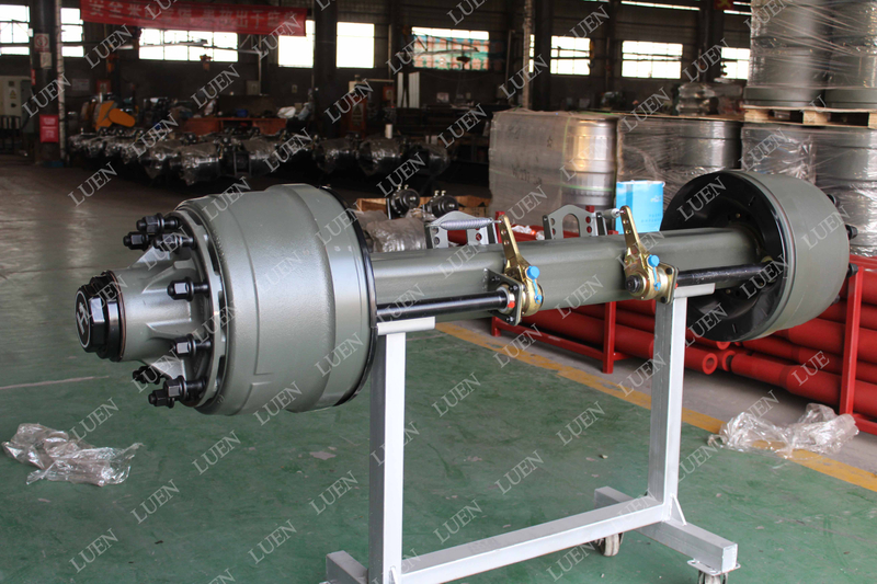 Durable 13ton Trailer Axle Hubs Chinese Factory Direct Sales American Type Axle With Inboard Drum For Semi Trailer Truck