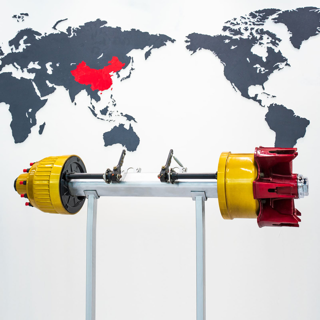 16 Ton BPW Germany Spoke Type Axle for Semi Truck Trailer